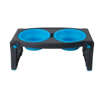 Afbeelding van Dexas Adjustable Height Pet Feeder Pro Blue