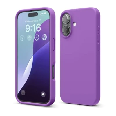 Afbeelding van elago Beschermhoes compatibel met iPhone 16 Pro, hoogwaardige vloeibare siliconen hoes, volledige beschermhoes, schokbestendige, slanke telefoonhoes