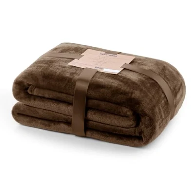 Afbeelding van DecoKing Mic deken 150 x 200 cm bruin microvezel sprei fleece zacht pluizig knuffelig
