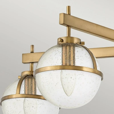 Afbeelding van Hinkley LED Plafond Badkamerlamp Hollis 5X E14 Max 40W IP44 Dimbaar Heritage Brass
