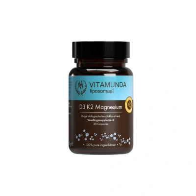 Afbeelding van Vitamunda Liposomale Vitamine D3 K2 Magnesium 30 capsules