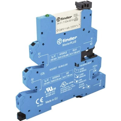 Afbeelding van Finder 39.61.0.240.0060 Koppelrelais 240 V/DC, V/AC 6 A 1x wisselcontact 1 stuk(s)