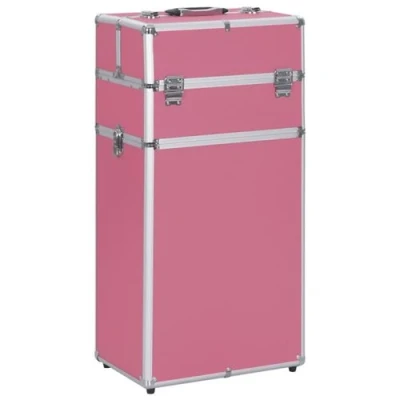 Image de vidaXL Chariot de maquillage Aluminium Rose91823