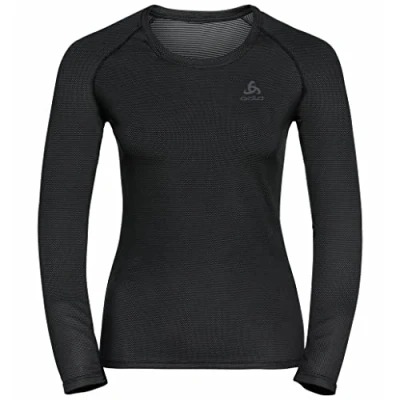 Afbeelding van Odlo BL Top Crew Neck L/S Active F Dry Light T shirt voor dames, zwart.