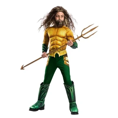 Afbeelding van Rubie&#039;s DC Aquaman The Movie, kinderen Deluxe kostuum Middeleeuwen 5 8 jaar Engelse versie