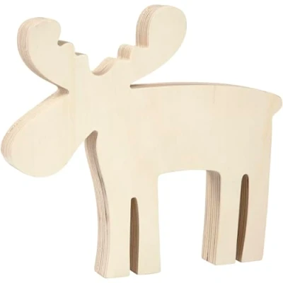 Afbeelding van Eland Home deco Hout naturel 15x14x0,16cm Creotime 1 Stuks