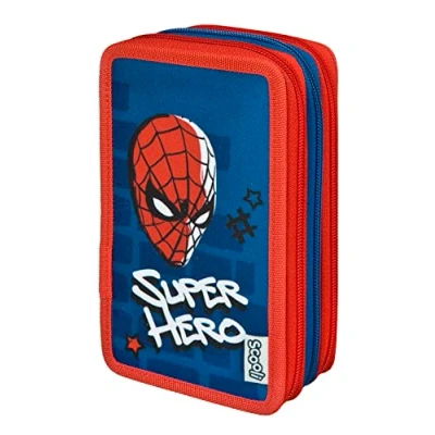 Afbeelding van Undercover Spider Man Schooletui 3 Laags met Inhoud Kunststof Multicolor