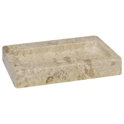 Afbeelding van Wastafel wandgemonteerd 38x24x6,5 cm marmer crèmekleurig
