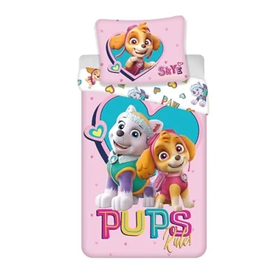 Afbeelding van Paw Patrol peuterdekbedovertrek pups rules 100 X 135 Cm Katoen