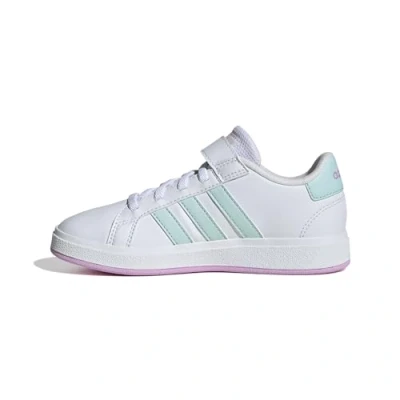 Afbeelding van adidas Grand Court Sneakers, uniseks, kinderen, Ftwr White Semi Flash Aqua Bliss Lila