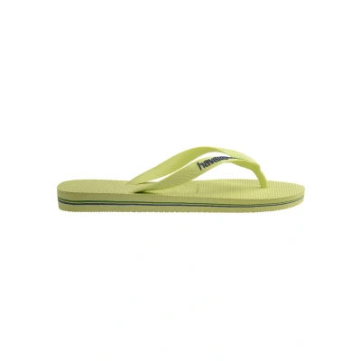 Afbeelding van Havaianas Brasil LOGO Buttercream Unisex Teensandalen, Maat: 37 38, Matcha green Kunststof