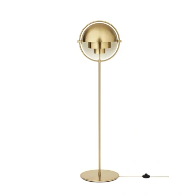 Afbeelding van Gubi Lite vloerlamp, hoogte 148 cm, messing/messing