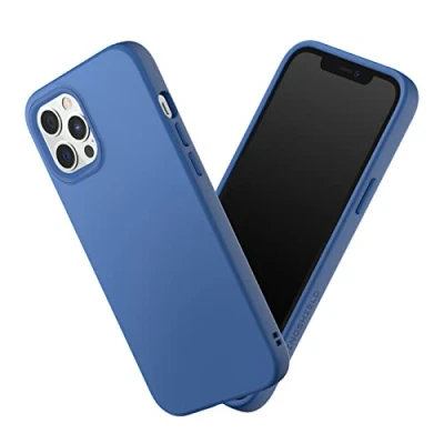 Afbeelding van RHINOSHIELD SolidSuit beschermhoes compatibel met [iPhone 12 Pro Max] dun hoesje schokabsorberende technologie en matte premium afwerking, verwisselbare fotolenscontour kobaltblauw