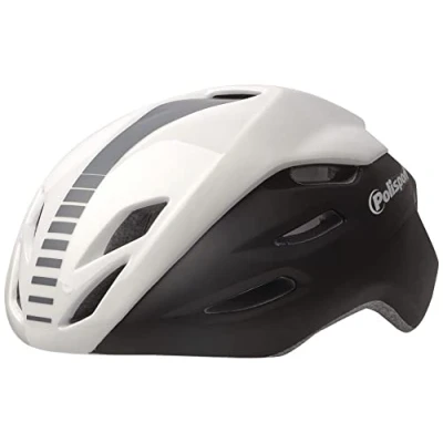 Afbeelding van Fietshelm Polisport Aero R Large 58 61 cm mat zwart wit glanzend grijs