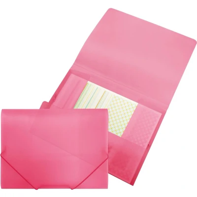 Afbeelding van Beautone elastomap met kleppen, ft A4, roze