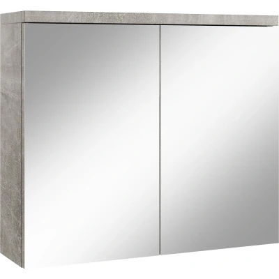 Afbeelding van Badplaats Badkamerkast Toledo 80 x 20 60 cm Beton Grijs Spiegelkast Badkamer