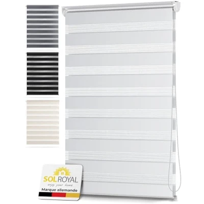 Afbeelding van Sol Royal DL2 Rolgordijn Lichtdoorlatend 50x150 cm Wit Duo zonder Boren Klembevestiging