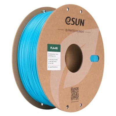 Afbeelding van eSUN PLA+ filament 1,75 mm, PLA+HS voor 3D printen met hoge snelheid, maatnauwkeurigheid +/ 0,03 spoel 1 kg, Speedy PLA Plus high speed printer, blauw