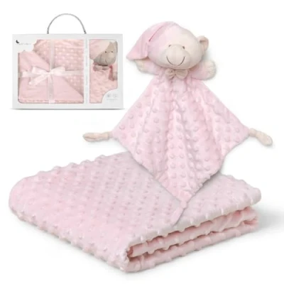 Afbeelding van Interbaby Bubble deken Coraline 80 x 110 cm + knuffeldier model 28 17