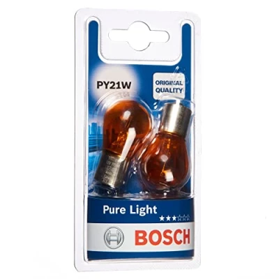 Image de Bosch Automotive PY21W Pure Light lampes auto 12 V 21 W BAU15s 2 ampoules