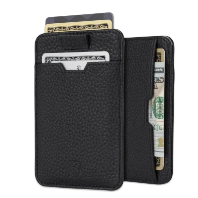 Afbeelding van Vaultskin Chelsea slim leather RFID blocking cardholder unisex matt black