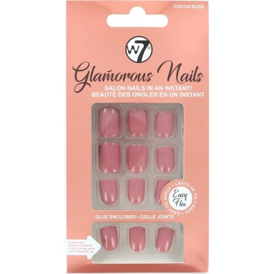 Afbeelding van W7 Glamorous Nails Cocoa Nude (met nagellijm)
