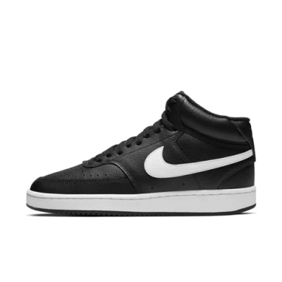 Image de Nike Chaussures De Sport Wmns Court Vision Mid, Black/White, CD5436 001, 37.5 EU (6.5 US)