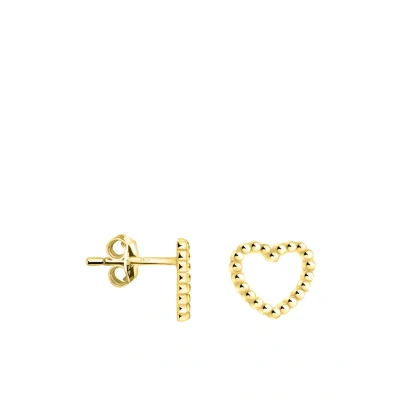 Afbeelding van Sofia Milani Stecker Heart Oorbellen, Dames, Maat: One Size, Gold coloured