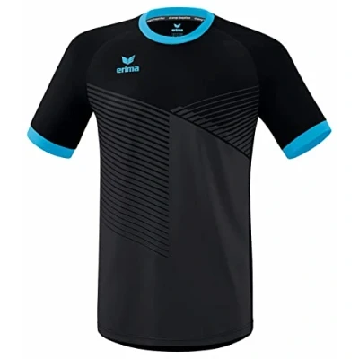 Afbeelding van Erima Mantua Shirt Korte Mouw Heren Zwart / Curaçao Maat: XXL