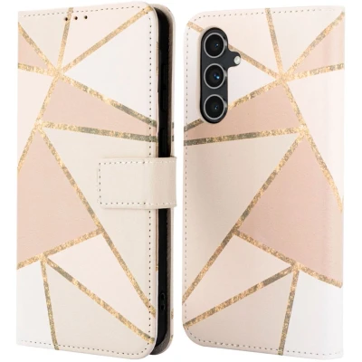 Afbeelding van imoshion Hoesje Geschikt voor Samsung Galaxy A54 (5G) Design Bookcase smartphone Beige Graphic
