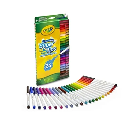 Afbeelding van Crayola Supertips Viltstiften 24 Wasbare Voor Kinderen