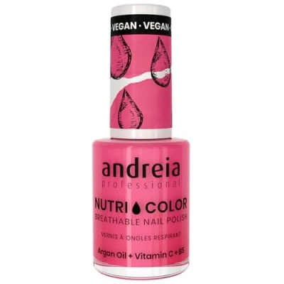 Afbeelding van Andreia Professional NutriColor Nagellak, ademend, veganistisch, kleur NC30 Pink Bubble Gum, 10,5 ml
