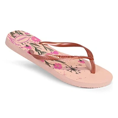 Afbeelding van Havaianas Slim Organic teenslippers voor dames, Ballet Roze/Golden Blush/Roze