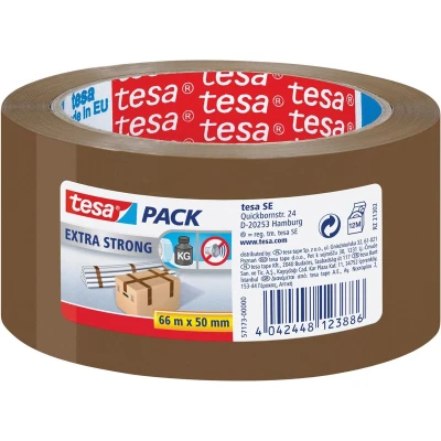 Afbeelding van Tesa Verpakkingsplakband Extra Strong, Ft 50 Mm X 66 M, Pvc, Bruin Verpakkingstape