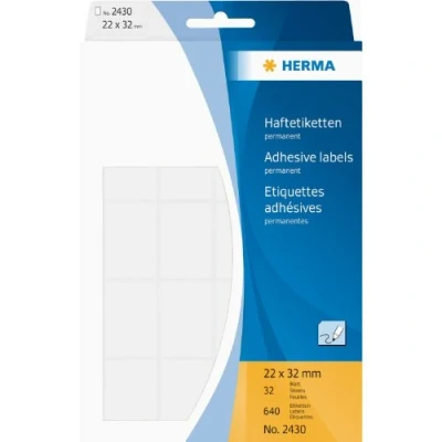 Afbeelding van Etiket HERMA 2430 22x32mm wit 640stuks