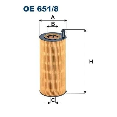 Afbeelding van FILTRON OE 651/8 Oliefilter Filter insert