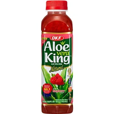 Afbeelding van OKF Aloë Vera Koning Framboos Drankje 20 Pakken van 500 milliliter