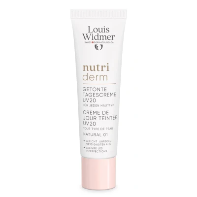 Afbeelding van Louis Widmer Nutriderm Getinte Dag UV20 01 Naturel ZP Crème 30ml