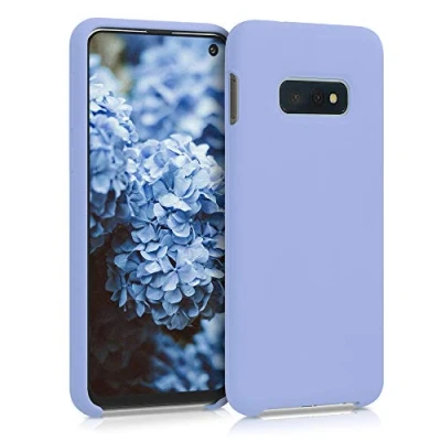 Afbeelding van kwmobile telefoonhoesje geschikt voor Samsung Galaxy S10e Hoesje met siliconen coating Smartphone case in mat lichtblauw