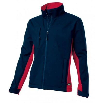 Afbeelding van Tricorp Softshell Jack Bi Color Marine/Rood Maat 3XL
