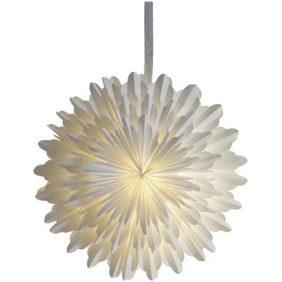 Afbeelding van Decoratie ster Snow papier z. fitting Ø 50cm wit