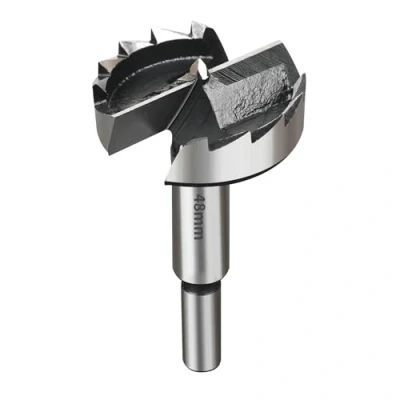 Afbeelding van SUQIN Professionele Forstnerboor Ø 48 mm platte boor scharnierboor met ronde schacht voor boren in hout, kunststof, multiplex
