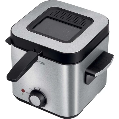 Afbeelding van Sencor SFR 6200SS frituurpan / friteuse 1,5 liter 900W 130 tot 190 graden met kijkvenster cool touch handvat