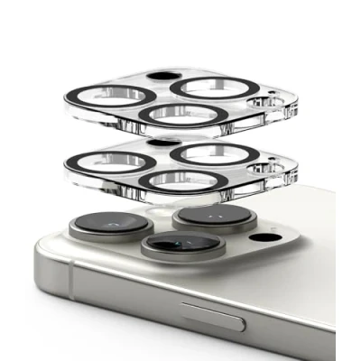 Afbeelding van Ringke Camerabescherming iPhone Pro Max, gehard glas [2 stuks] 9H hardheid camera lens bescherming anti kras geen flitsinterferentie achteruitrijbescherming helder