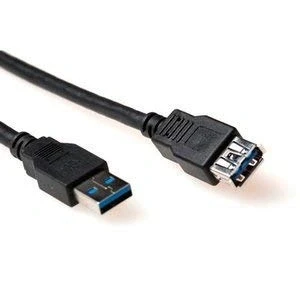 Afbeelding van USB A 3.0 verlengkabel 2 meter zwart