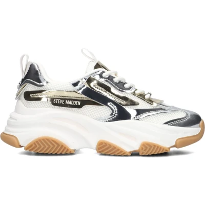 Afbeelding van Steve Madden Possession Sneakers laag, Dames, Maat: 37, Silver/white/gold Schoenen