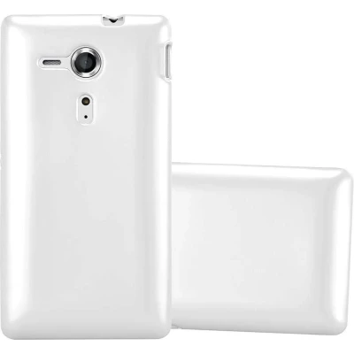Afbeelding van Cadorabo Hoesje geschikt voor Sony Xperia SP in METALLIC ZILVER Beschermhoes gemaakt van flexibel TPU silicone Case Cover