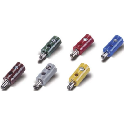 Afbeelding van Modelspoor stekker 2.6 mm 100 stuk(s) Met dwarsgat Geel