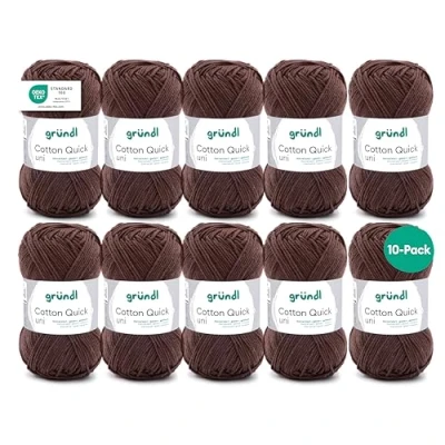 Afbeelding van 865 122 Cotton Quick Uni 10x50 gram donkerbruin
