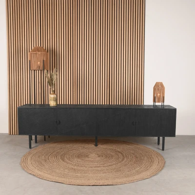 Afbeelding van Cotia tv meubel 220x40x60 cm zwart